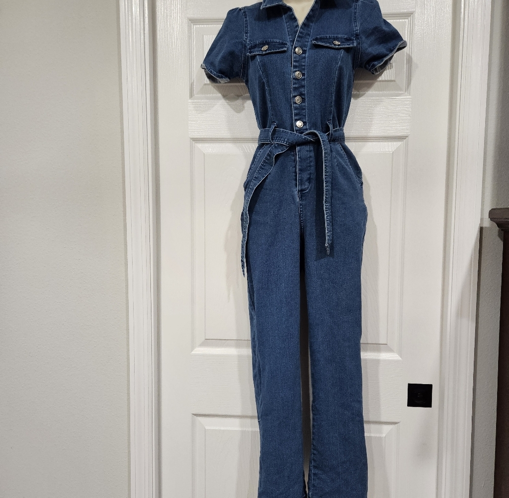 Hudson Jeans Blue Denim Jumpsuit
